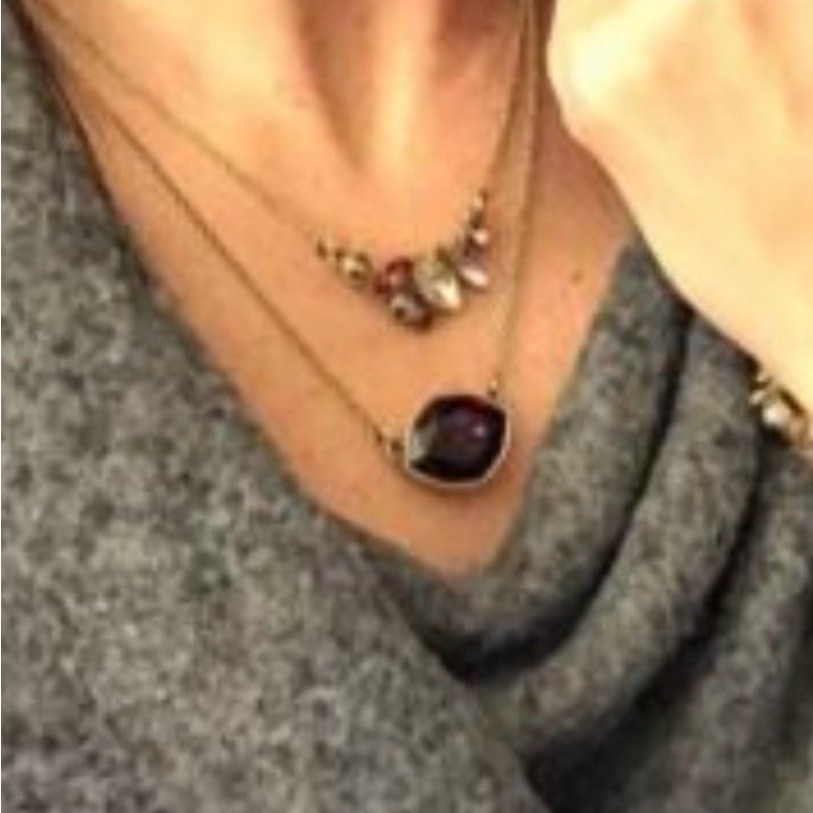 Chloe Isabel Gold Necklace With Black Pendant 28$